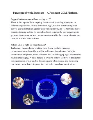 Futureproof with Exstream – A Foremost CCM Platform