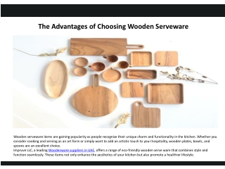 The Advantages of Choosing Wooden Serveware