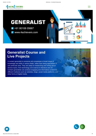 Generalist Course