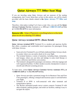 Qatar Airways 777 300er Seat Map