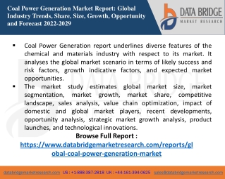 Coal Power Generation Market