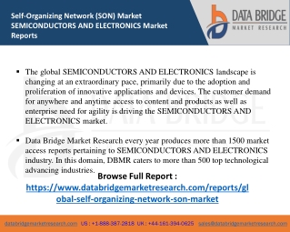 Self-Organizing Network (SON) Market