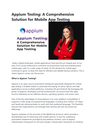 Appium Testing