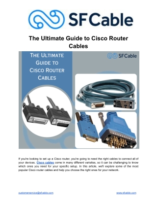 The Ultimate Guide to Cisco Router Cables