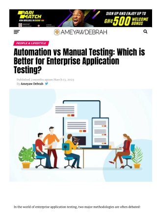 Automation vs Manual Testing Which is Better for Enterprise Application Testing