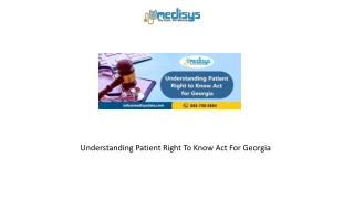 Understanding Patient Right To Know Act For Georgia