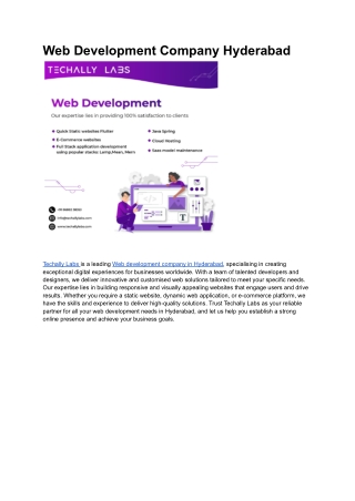 Web Development Company Hyderabad _ Techally Labs