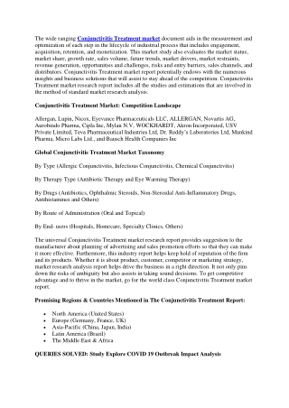 Conjunctivitis Treatment Market