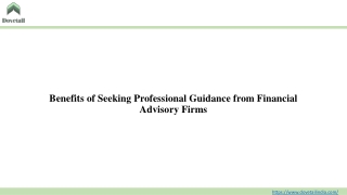 Benefits of Seeking Professional Guidance from Financial Advisory Firms