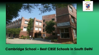 Best CBSE Schools in South Delhi