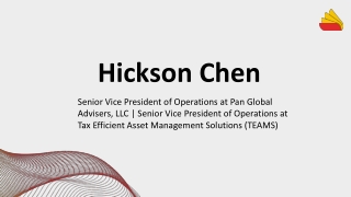 Hickson Chen - A Self-starter And A Team Player