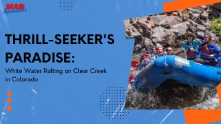 Thrill-Seeker's Paradise White Water Rafting on Clear Creek in Colorado