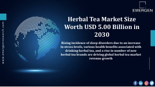 Herbal Tea Market Global Key Manufacturers Analysis for 2021 - 2030