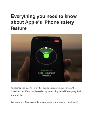 Everything you need to know about Apple’s iPhone safety feature