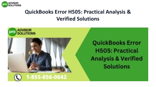 An effective guide to quickly resolve QuickBooks Error H505