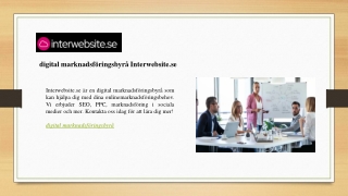 digital marknadsföringsbyrå Interwebsite.se