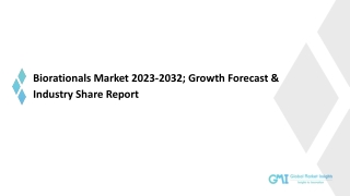 Biorationals Market Growth Analysis & Forecast Report | 2023-2032