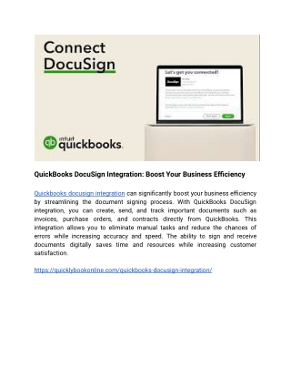 QuickBooks DocuSign Integration_ Boost Your Business Efficiency