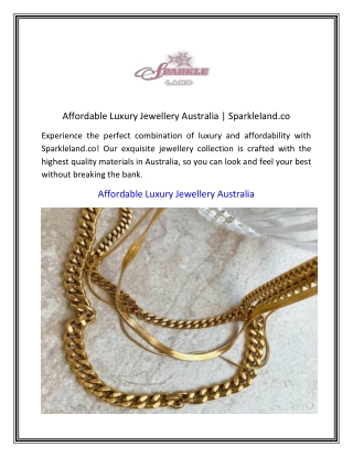 Affordable Luxury Jewellery Australia  Sparkleland.co