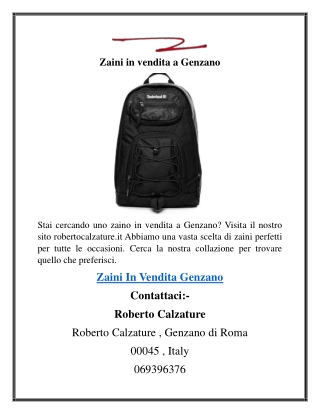 Zaini in vendita a Genzano