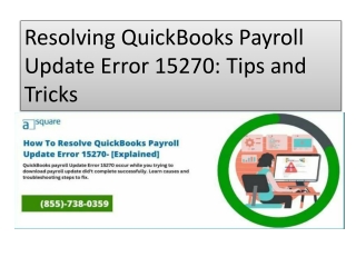 Resolving QuickBooks Payroll Update Error 15270: Tips and Solutions