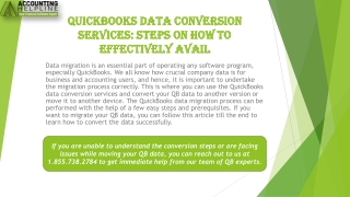 A Complete Guide About QuickBooks Data Conversion Services Issue