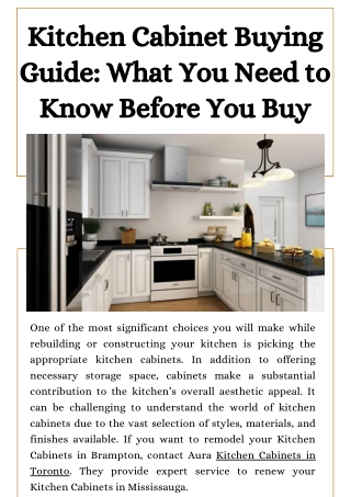 Kitchen Cabinet Buying Guide What You Need to Know Before You Buy