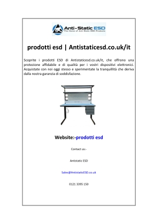 prodotti esd | Antistaticesd.co.uk/it