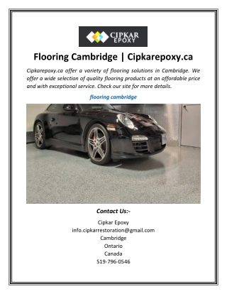 Flooring Cambridge  Cipkarepoxy.ca