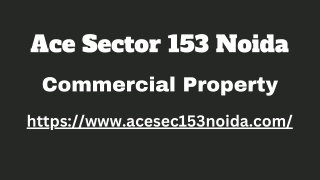 Ace Sector 153 Noida - Buy Retail Shops and Commercial Spaces