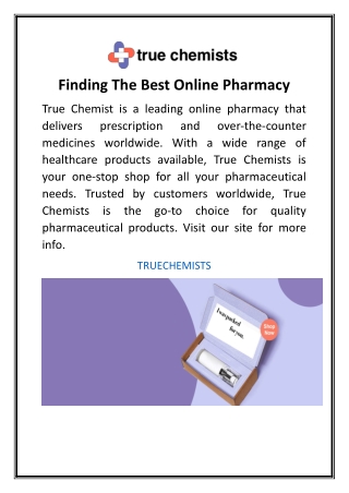 Finding The Best Online Pharmacy