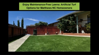 Enjoy Maintenance-Free Lawns Artificial Turf Options for Matthews NC Homeowners