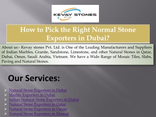 How to Pick the Right Normal Stone Exporters in Dubai