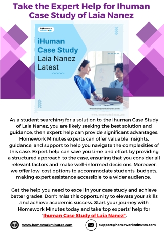 Take The Expert Help For Ihuman Case Study Of Laia Nanez