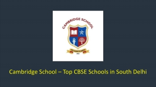 Top CBSE Schools in South Delhi