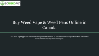 Buy Weed Vape & Weed Pens Online in Canada