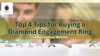 Top 4 Tips for Buying a Diamond Engagement Ring