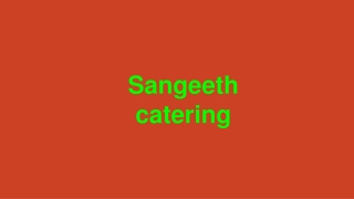 Tamilnadu's Best catering services