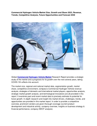 Commercial Hydrogen Vehicle Market