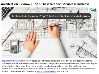 Architects in lucknow | Top 10 best architect services in lucknow