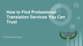 How to Find Professional Translation Services You Can Trust