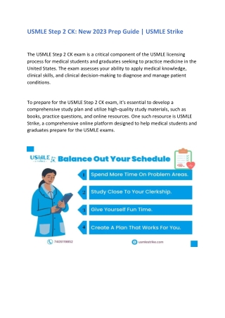 The USMLE Step 2 CK: New 2023 Prep Guide | USMLE Strike