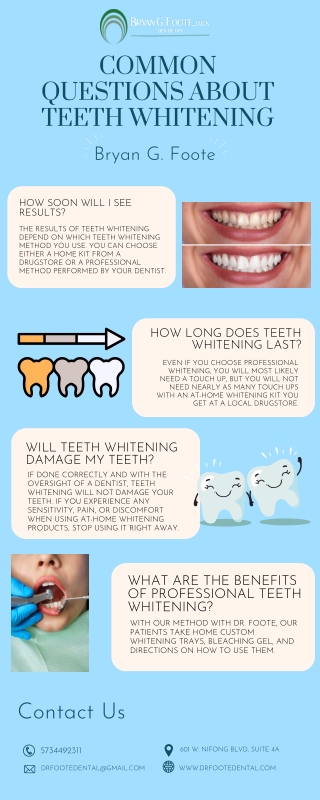 COMMON QUESTIONS ABOUT TEETH WHITENING