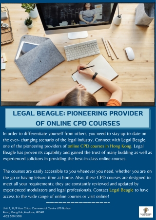 Legal Beagle: Pioneering Provider of Online CPD Courses