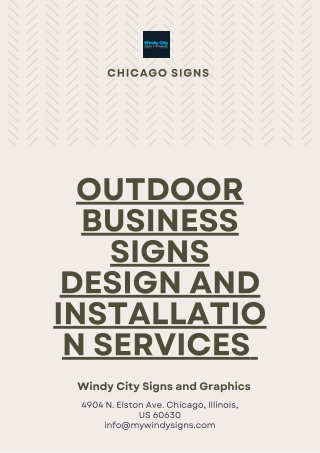 Outdoor Business Signs Design and Installation Services