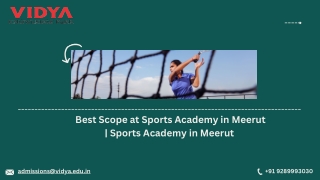 Best Scope at Sports Academy in Meerut | Sports Academy in Meerut