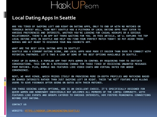 Local Dating Apps In Seattle