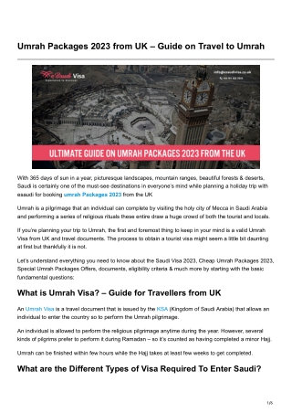 Umrah Packages 2023 from UK Guide on Travel to Umrah