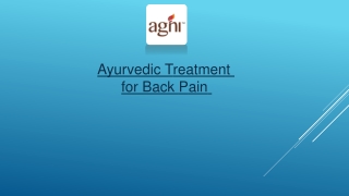 Ayurvedic treatment for back pain