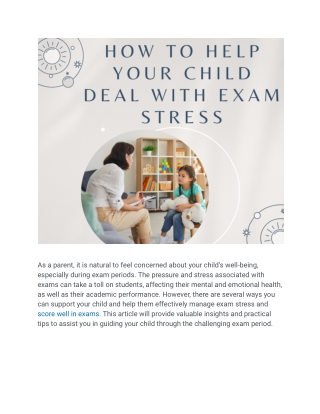 How to help your child deal with exam stress